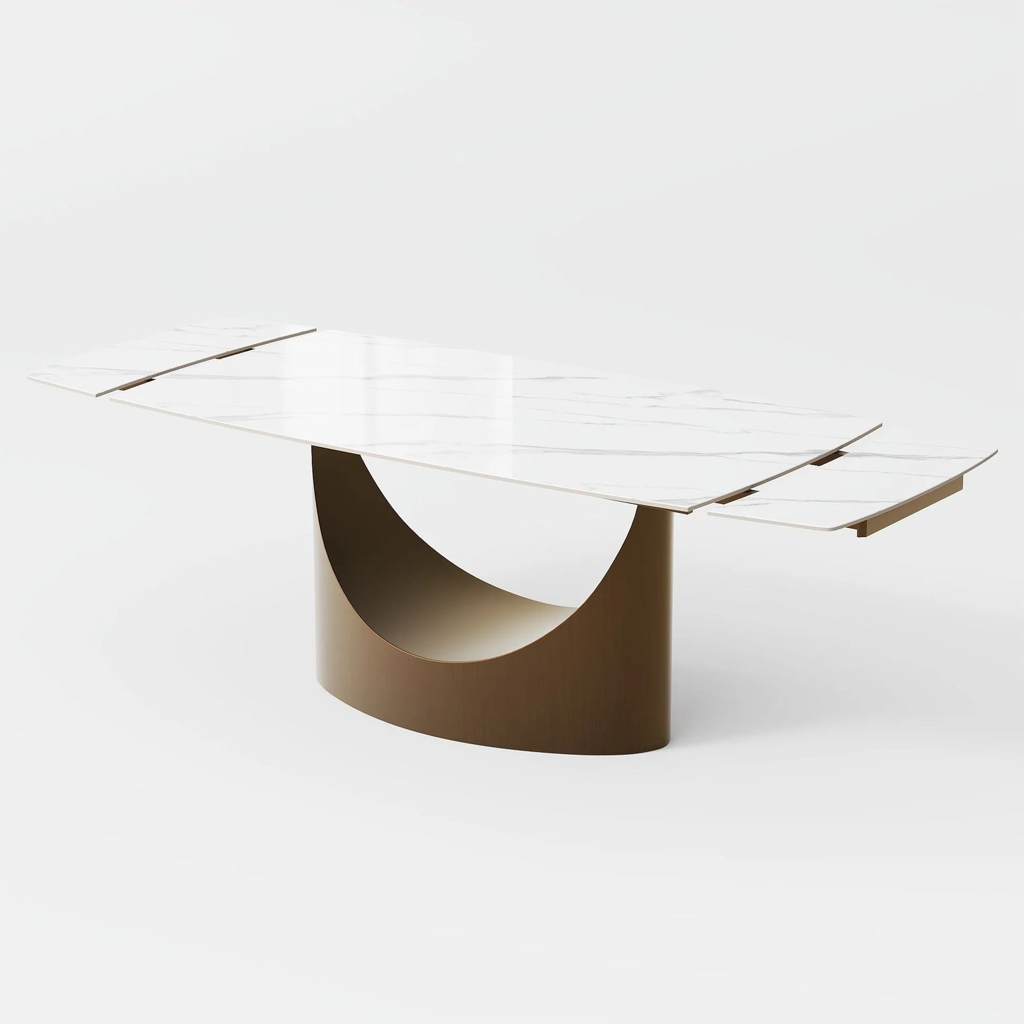 Aman 7 Dining Set (Glossy White)