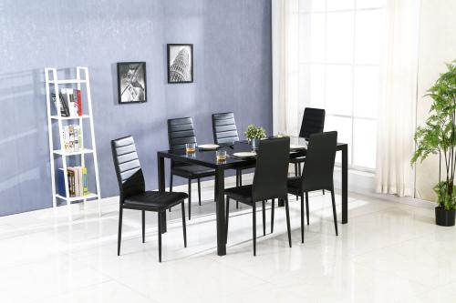 Noir Dining Set 7 pc set