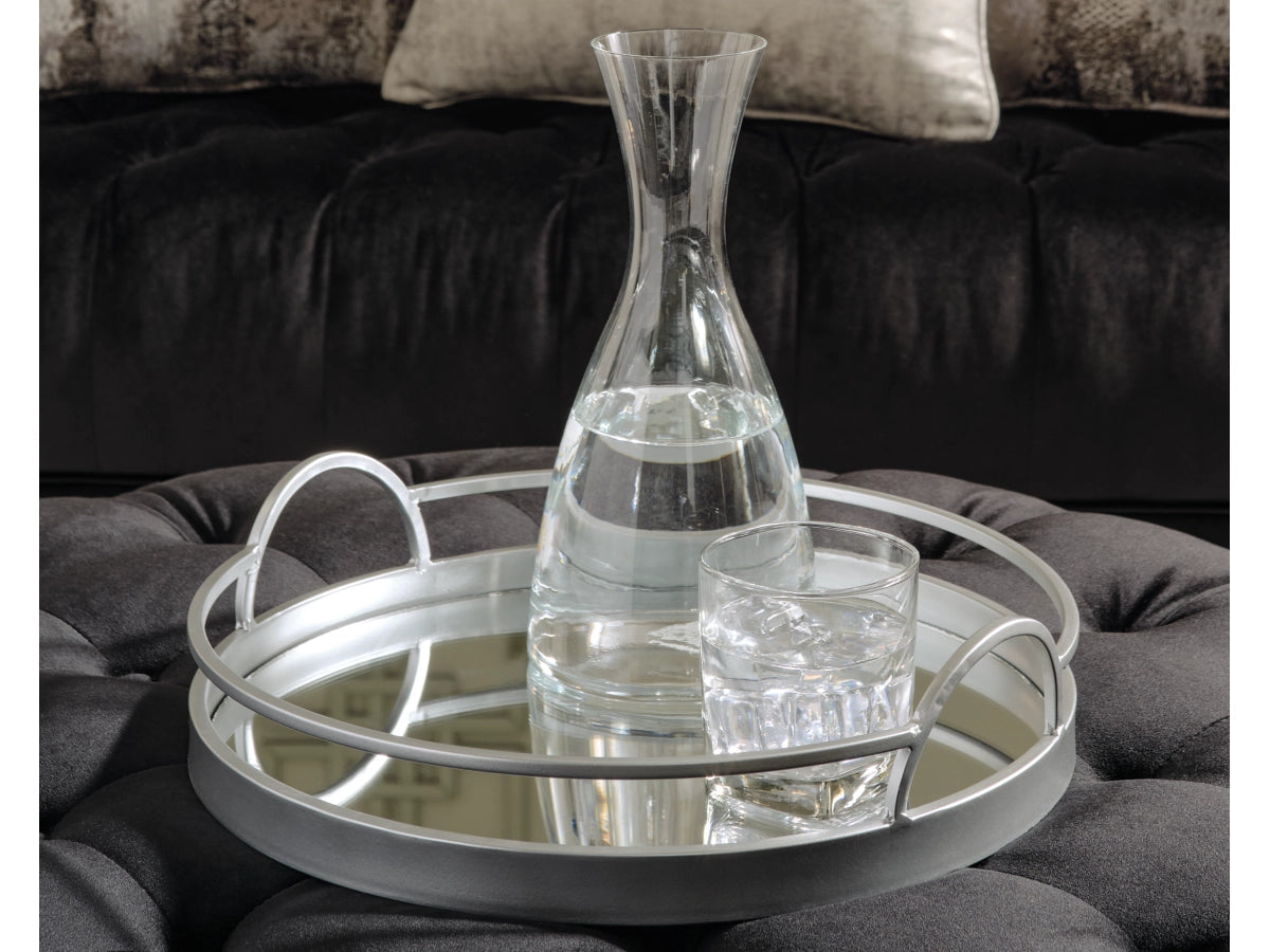 Adria Tray Silver Finish