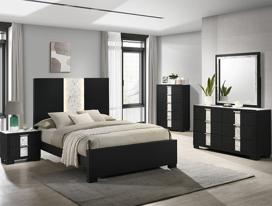 Rangley Black Bedroom 5 Pc Group