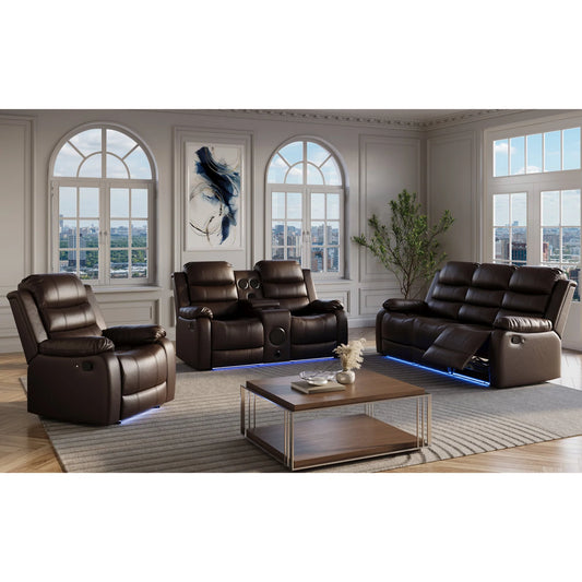 Marisol (brown) 3 Piece Reclining Sofa  Living Room