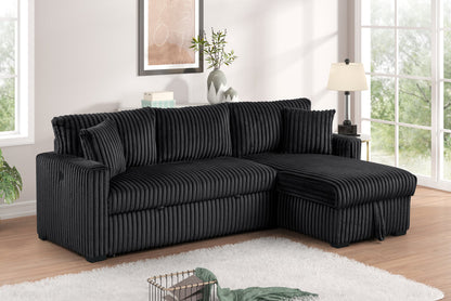 Aria Sectional With Pull-Out Bed & Storage Chaise