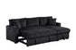 Aria Black Sectional With Pull-Out Bed & Storage Chaise