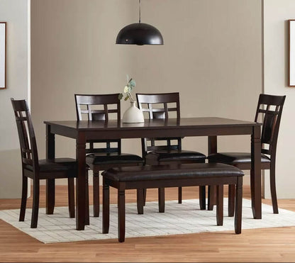 Paloma Dining Table, 4 chairs, and Bench Set