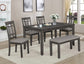 Paloma Dining Table, 4 chairs, and Bench Set