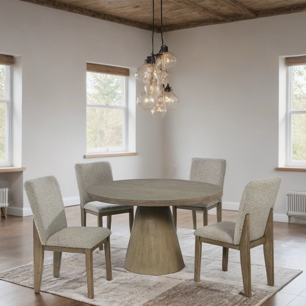 Leona Dining Table and 4 Chair Set