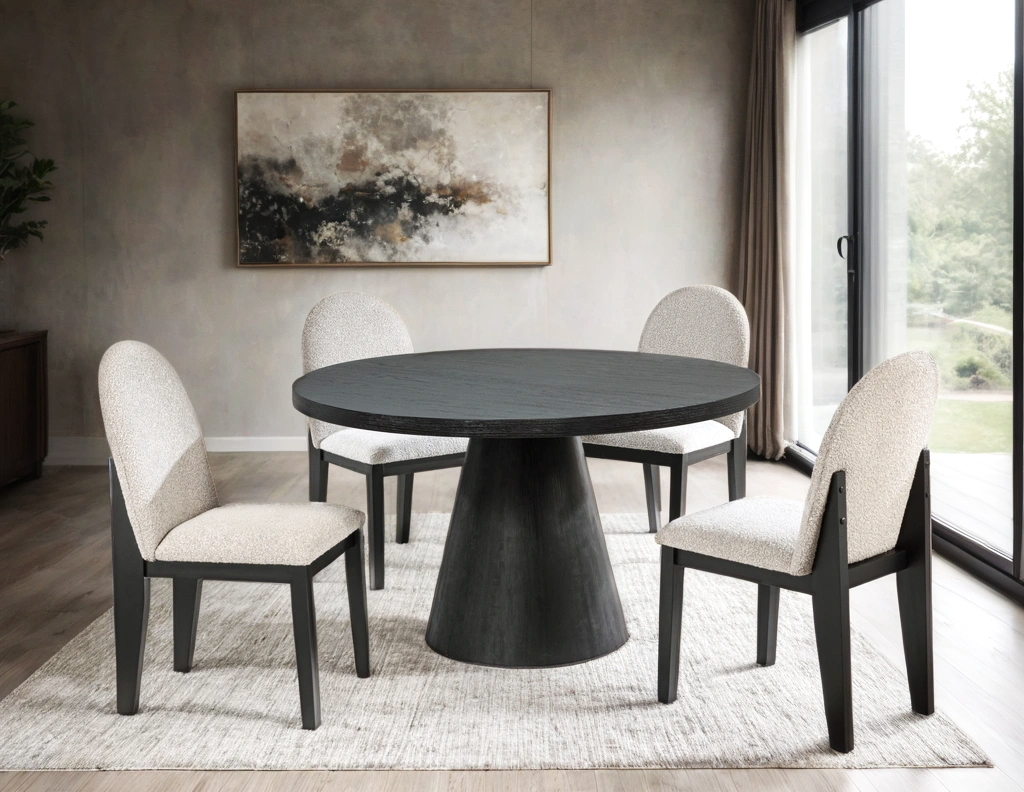 Leona Dining Table and 4 Chair Set