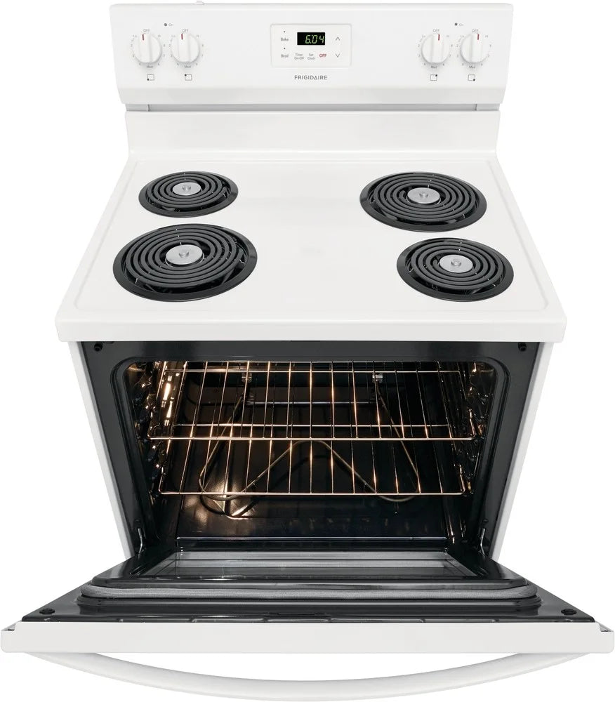 30" Electric 4 Burners Stand Range White