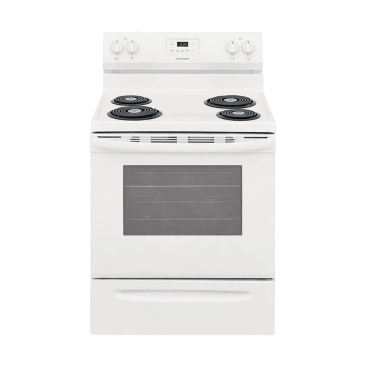 30" Electric 4 Burners Stand Range White