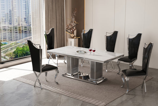 Quincy Dining Table and 6 Chair Set