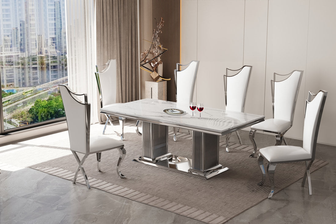 Quincy Dining Table and 6 Chair Set