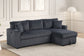 Aria Charcoal Sectional With Pull-Out Bed & Storage Chaise