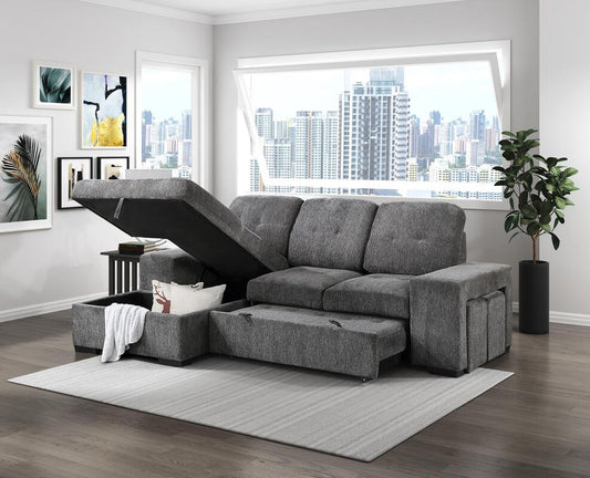 Kevin Sectional With Pull-Out Bed & Storage Chaise