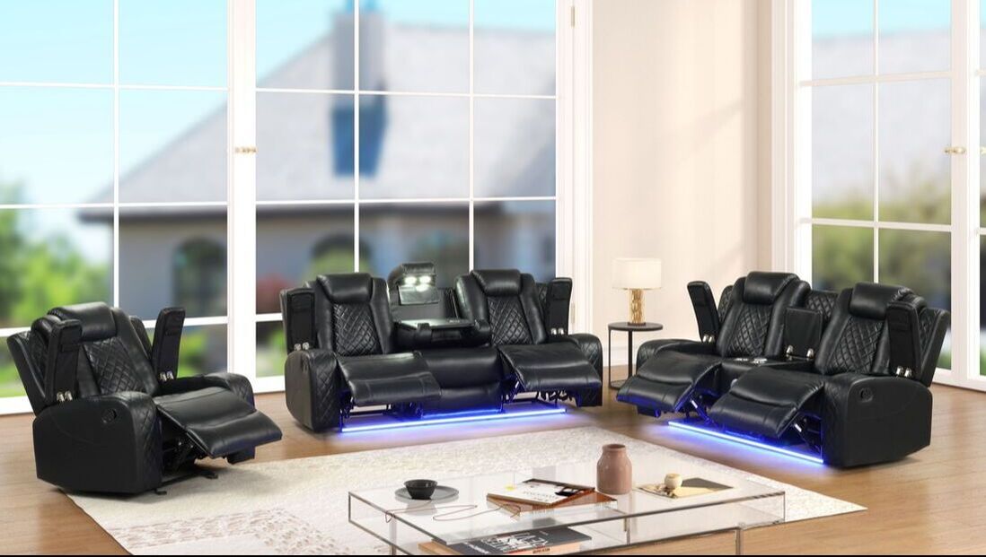 Luz 3-Piece Reclining Living Room Set