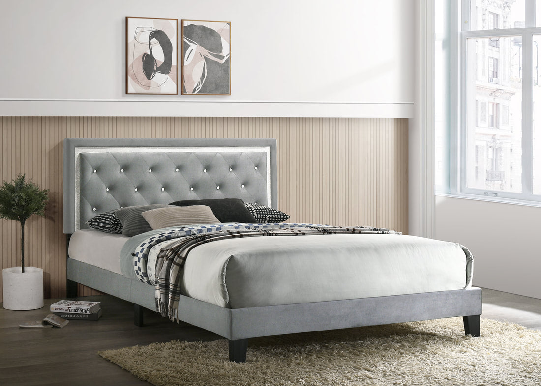 Passion Velvet Platform Bed