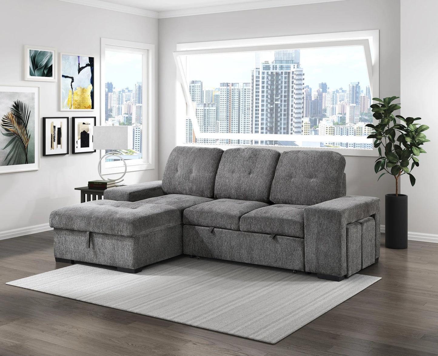 Kevin Sectional With Pull-Out Bed & Storage Chaise