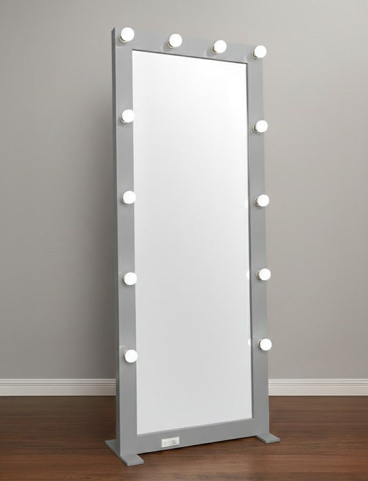 ✨ Full-Length Hollywood Mirror with LED Lights ✨ 100% Solid Wood